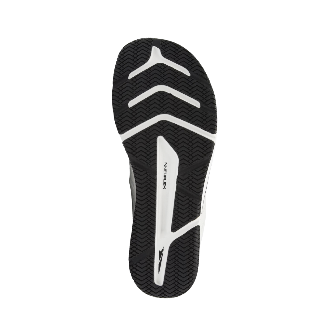 Altra Men’s Solstice XT 2 Cross-Training Shoe in White bottom view featuring the durable rubber outsole with traction pattern engineered to provide reliable grip, stability, and performance for gym workouts, strength training, HIIT, and cross-training activities.