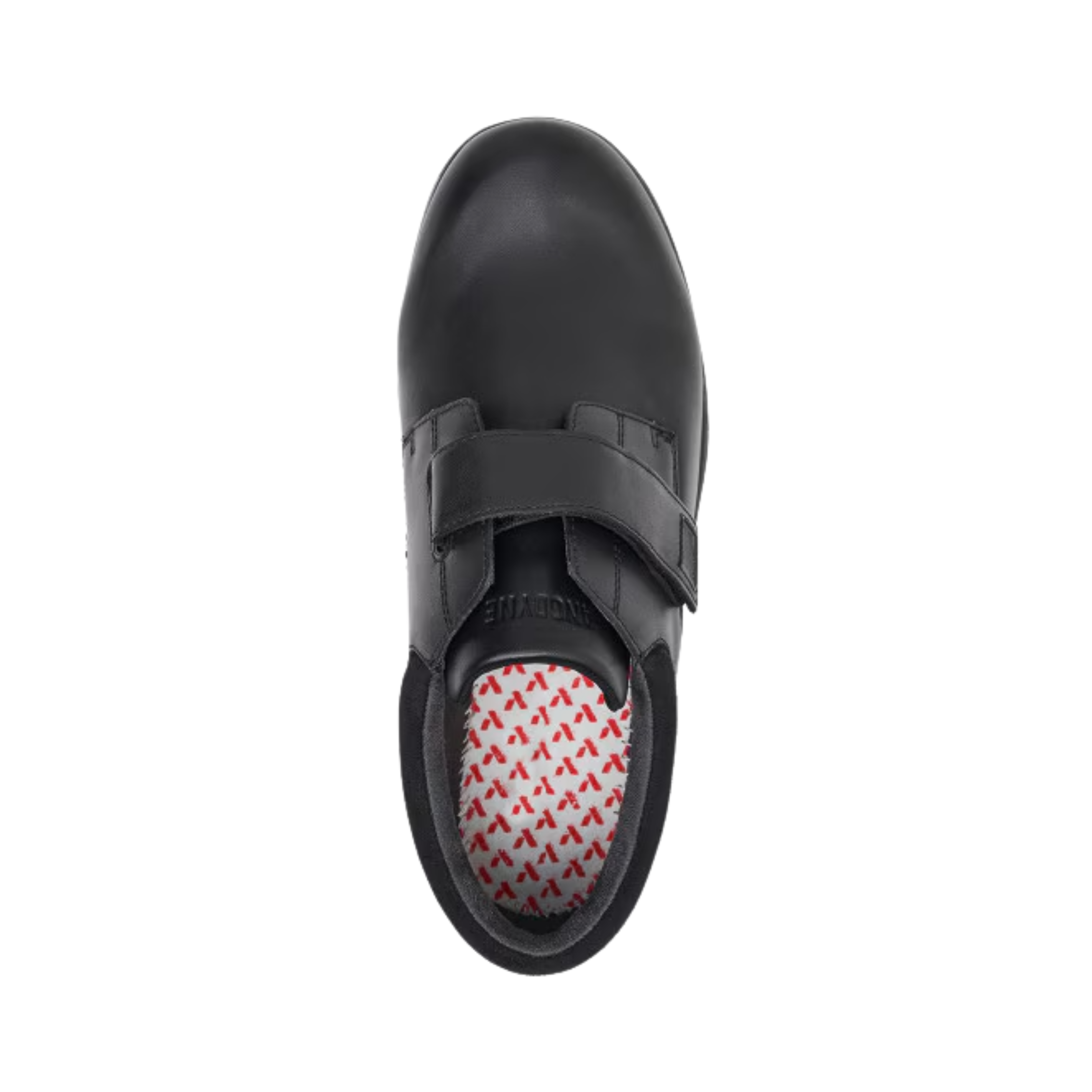 Anodyne Men’s #88 Casual Double Depth Therapeutic Shoe in Black top view showcasing the premium leather upper, adjustable lace-up system, padded tongue, seamless interior lining, and removable dual-layer insoles designed for custom orthotics, braces, and personalized support.