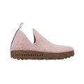 Side view of the Asportuguesas Women’s City Slip-On Shoe in Marble Pink, showing the wool blend upper, elastic goring for a secure fit, and sleek slip-on design for easy everyday wear.