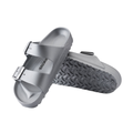 Top/bottom view of the Birkenstock Men’s Arizona Essential EVA in Metallic Silver, displaying both the contoured footbed with arch support and the flexible, quick-drying EVA outsole for all-day comfort and stability.