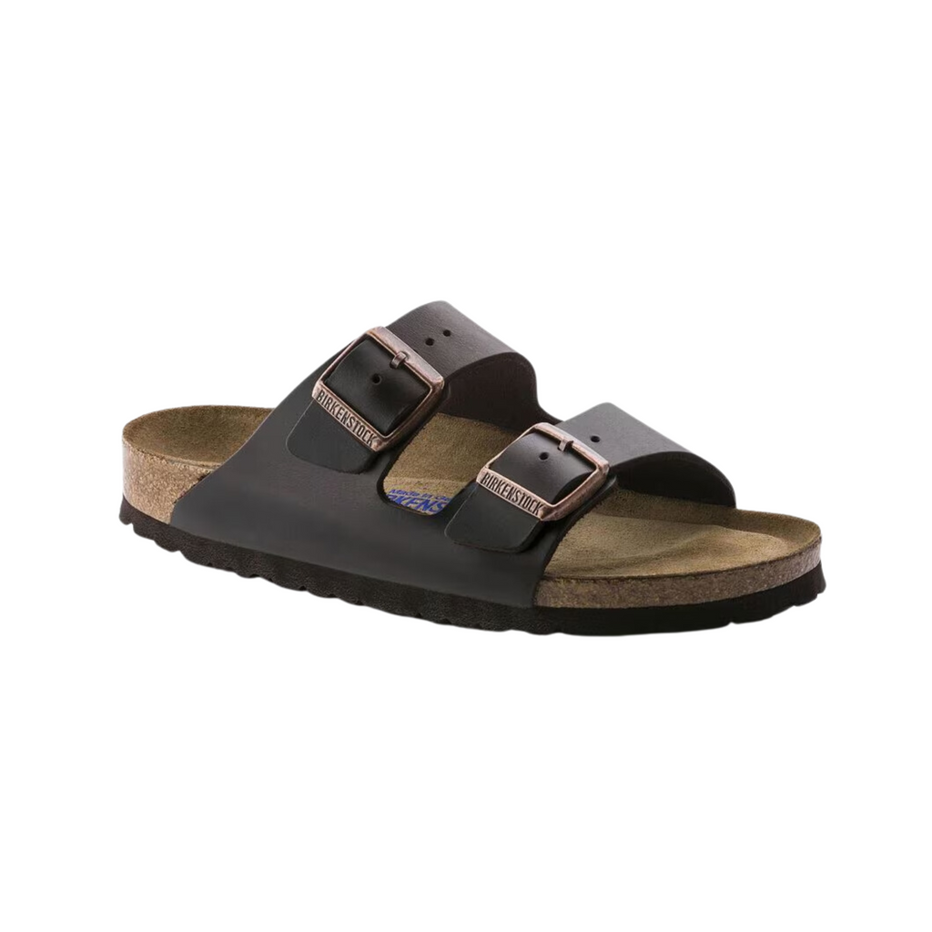 Birkenstock Unisex Arizona in Amalfi Testa di Moro Oiled Leather featuring a premium oiled leather upper with a rich patina finish, iconic dual-strap design with adjustable metal buckles, suede-lined anatomical cork-latex footbed, and lightweight EVA outsole designed for timeless style, comfort, and everyday support.