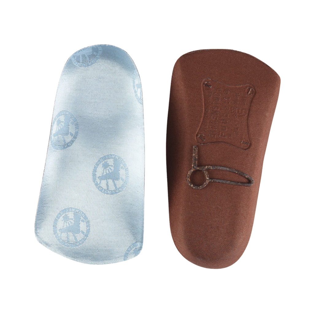 Top view of the Birkenstock Blue Footbed Sport with Cotton in Blue displaying the soft breathable cotton cover, anatomically shaped arch support, contoured heel cup, and lightweight cork footbed designed for moisture control, lasting comfort, and natural foot positioning.