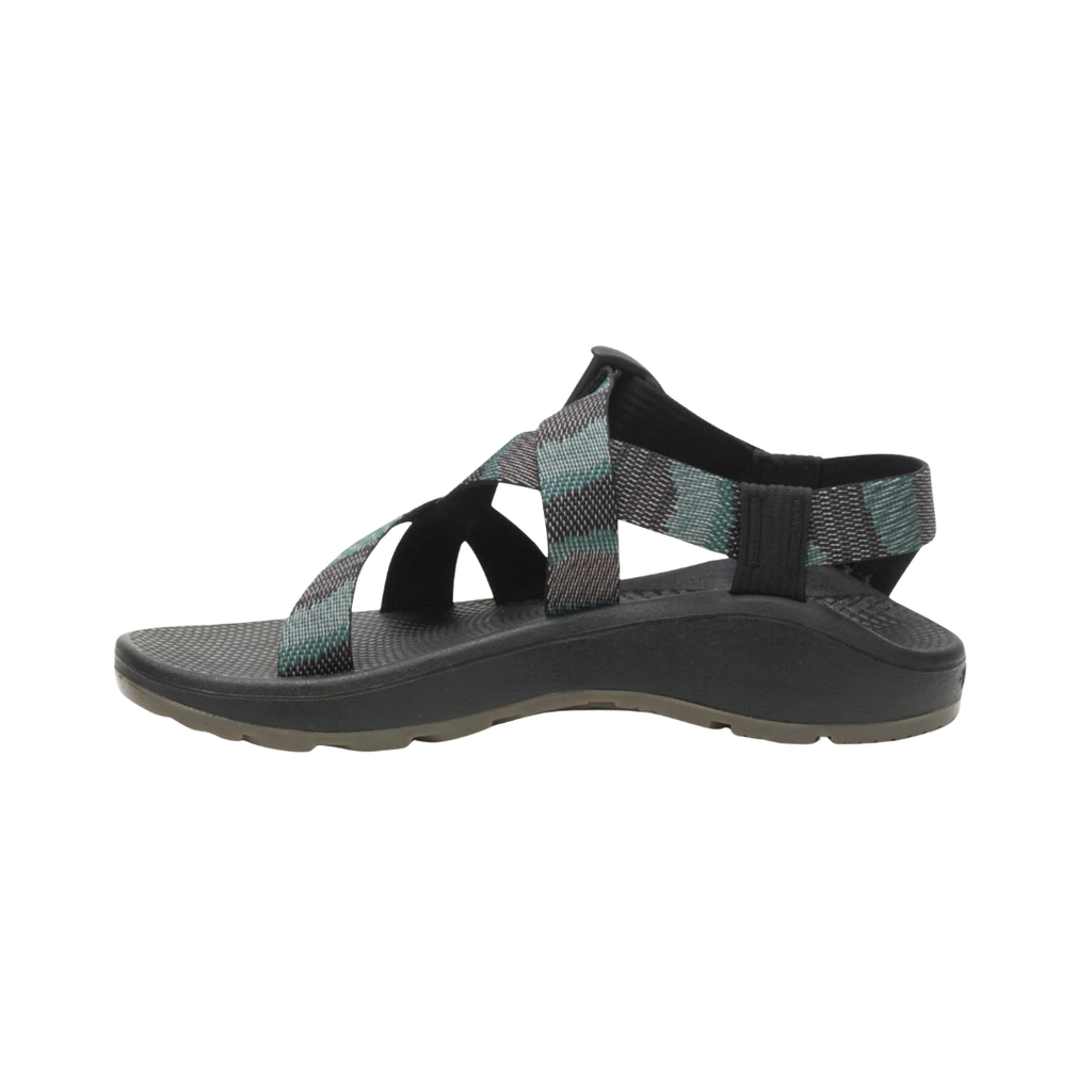 Chaco Men’s ZCloud Sandal in Weave Black featuring quick-dry polyester webbing, the fully adjustable LUVSEAT™ strap system, plush ZCloud™ midsole cushioning, anatomically supportive LUVSEAT™ footbed, and durable ChacoGrip™ rubber outsole designed for all-day comfort, stability, and rugged outdoor performance.