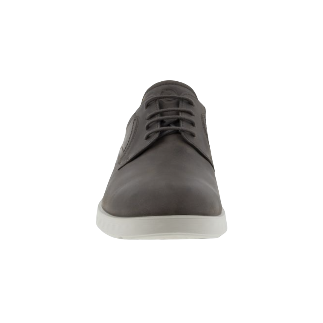 Front view of the ECCO S Lite Hybrid Derby in Coffee showcasing the rich suede upper, traditional Derby toe shape, secure lace-up closure, and polished yet casual design engineered for business-casual, travel, and everyday wear.