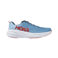 Side view of the HOKA Men’s Rincon 3 in Mountain Spring/Summer Song, showcasing the lightweight engineered mesh upper, full-compression EVA midsole, and smooth Meta-Rocker geometry for fast, cushioned performance.
