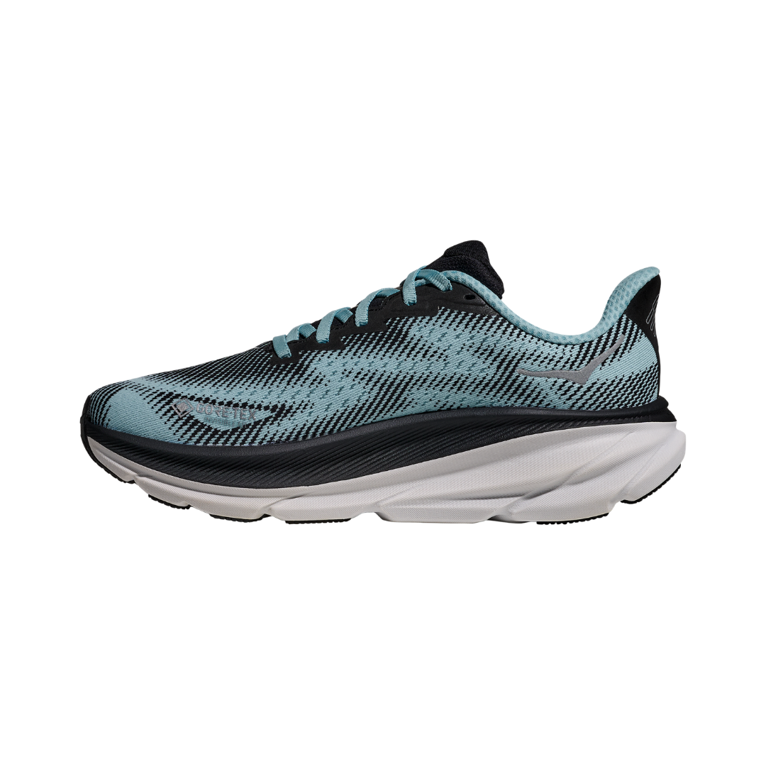 Women's Clifton 9 GTX - Black/Raindrop *Special Ordered*