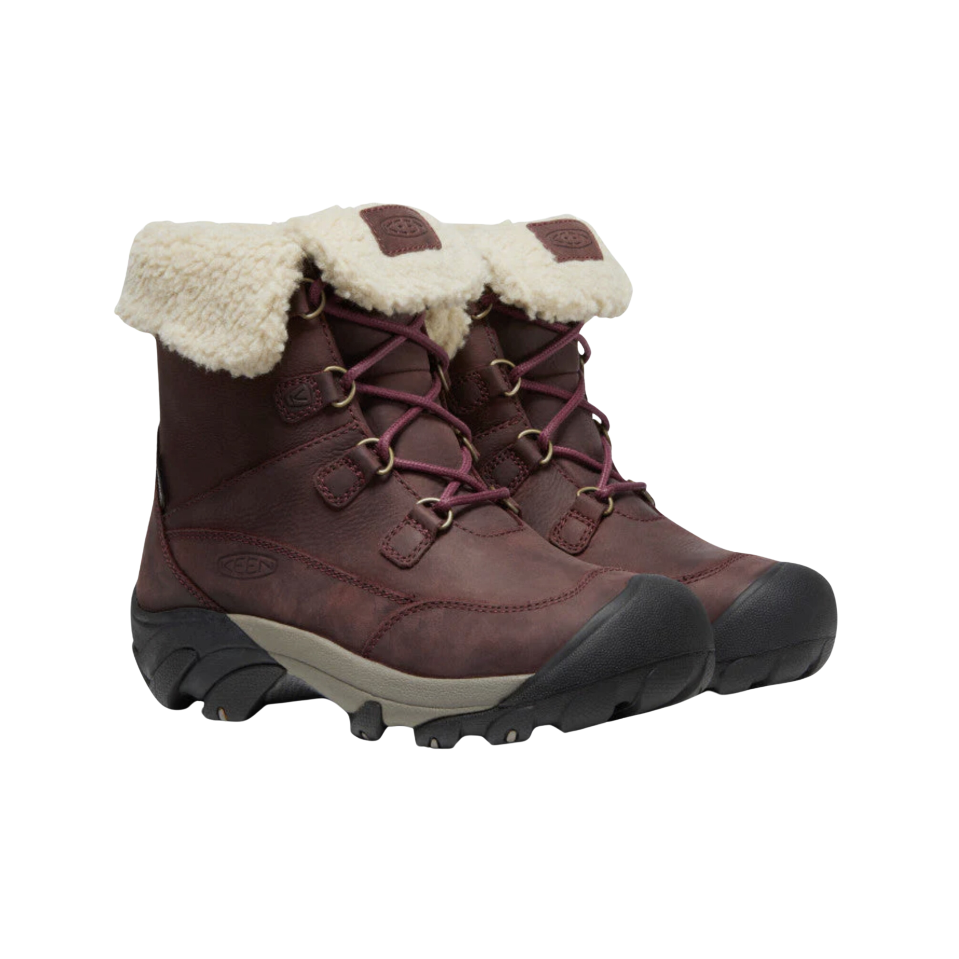 Women's Betty Waterproof Short Boot - Burgundy/Brindle (Regular Width)