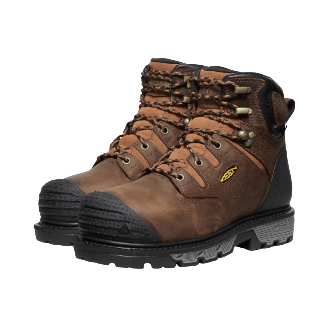 Men's Camden 6" Waterproof INT MET (Carbon Toe) Boot - Leather Brown/Black (2E Width)