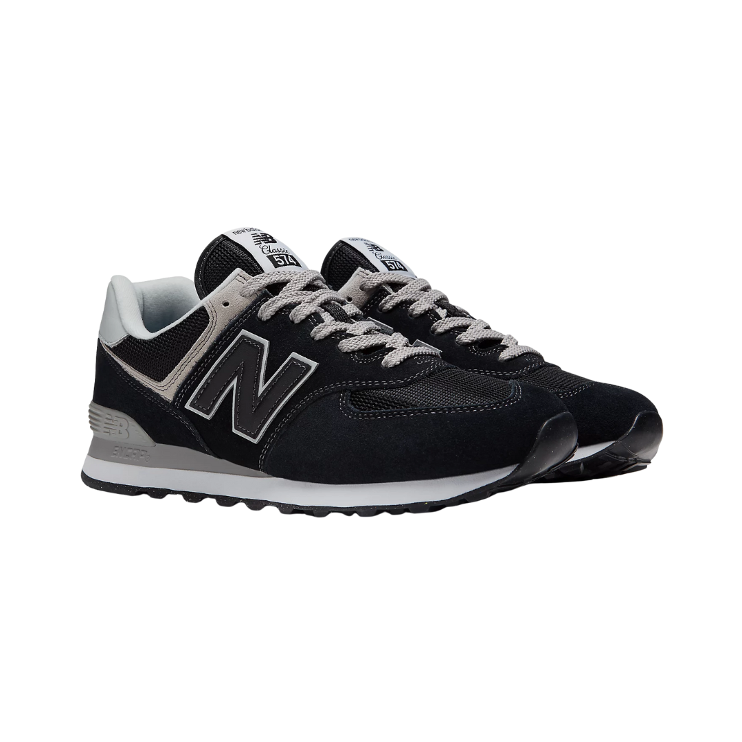 Men's 574 Core - Black with White and Grey (D Width)