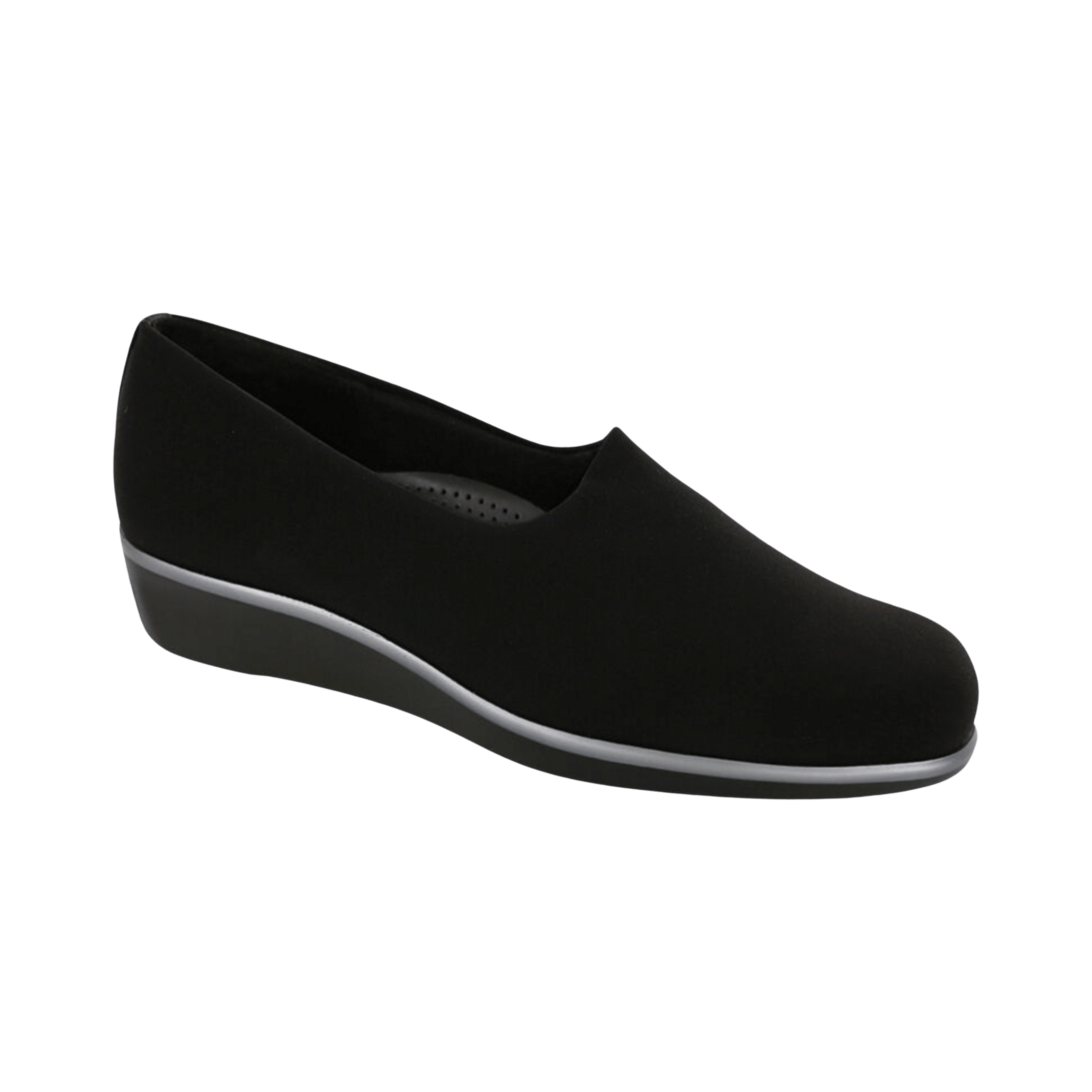 Women's Bliss Slip-On Wedge - Black (Regular Width)