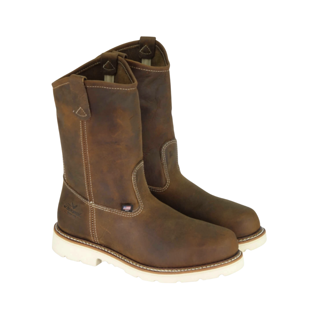 Men's Wellington Slip-On 11" (Soft Toe) Boot - Brown (2E Width)